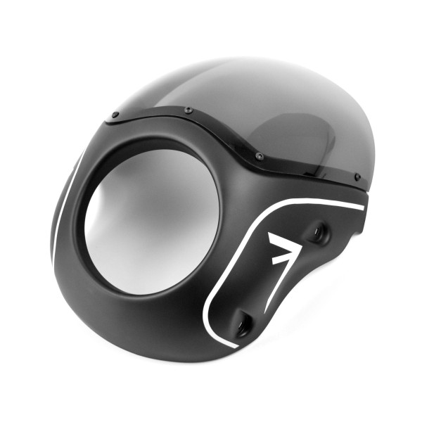 Ermax Ermax nose fairing | matte jet black/crystal white | triumph trident 660 2021>current